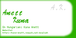 anett kuna business card